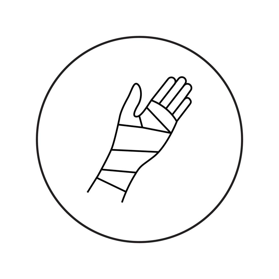 Vector linear icon of arm bandaging 21694905 Vector Art at Vecteezy