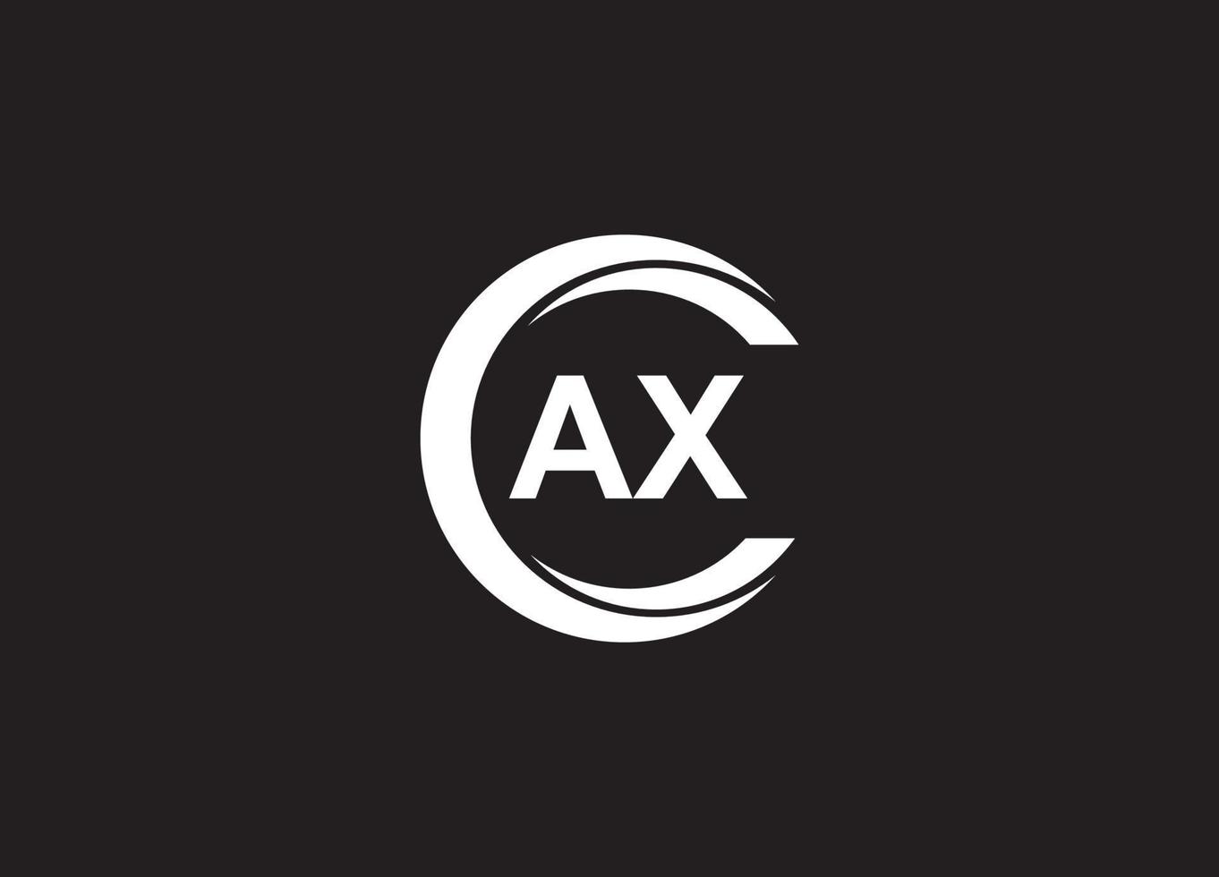 Initial A X minimalist modern logo identity vector