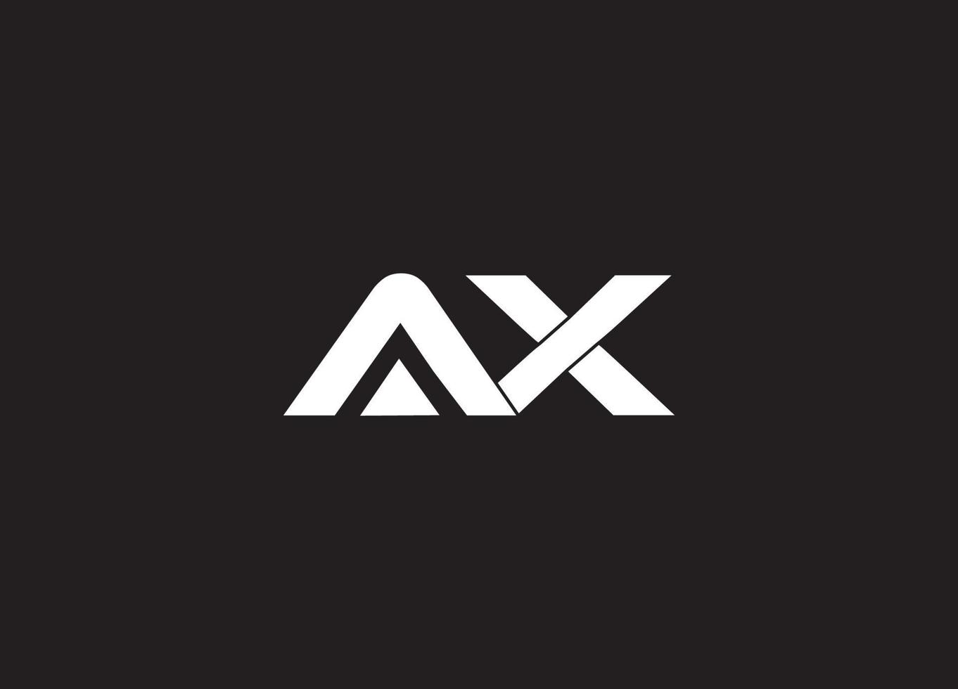 Initial A X minimalist modern logo identity vector