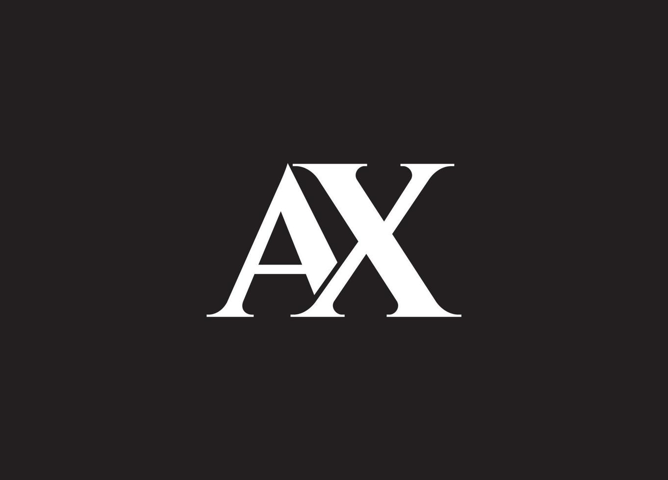 Initial A X minimalist modern logo identity vector