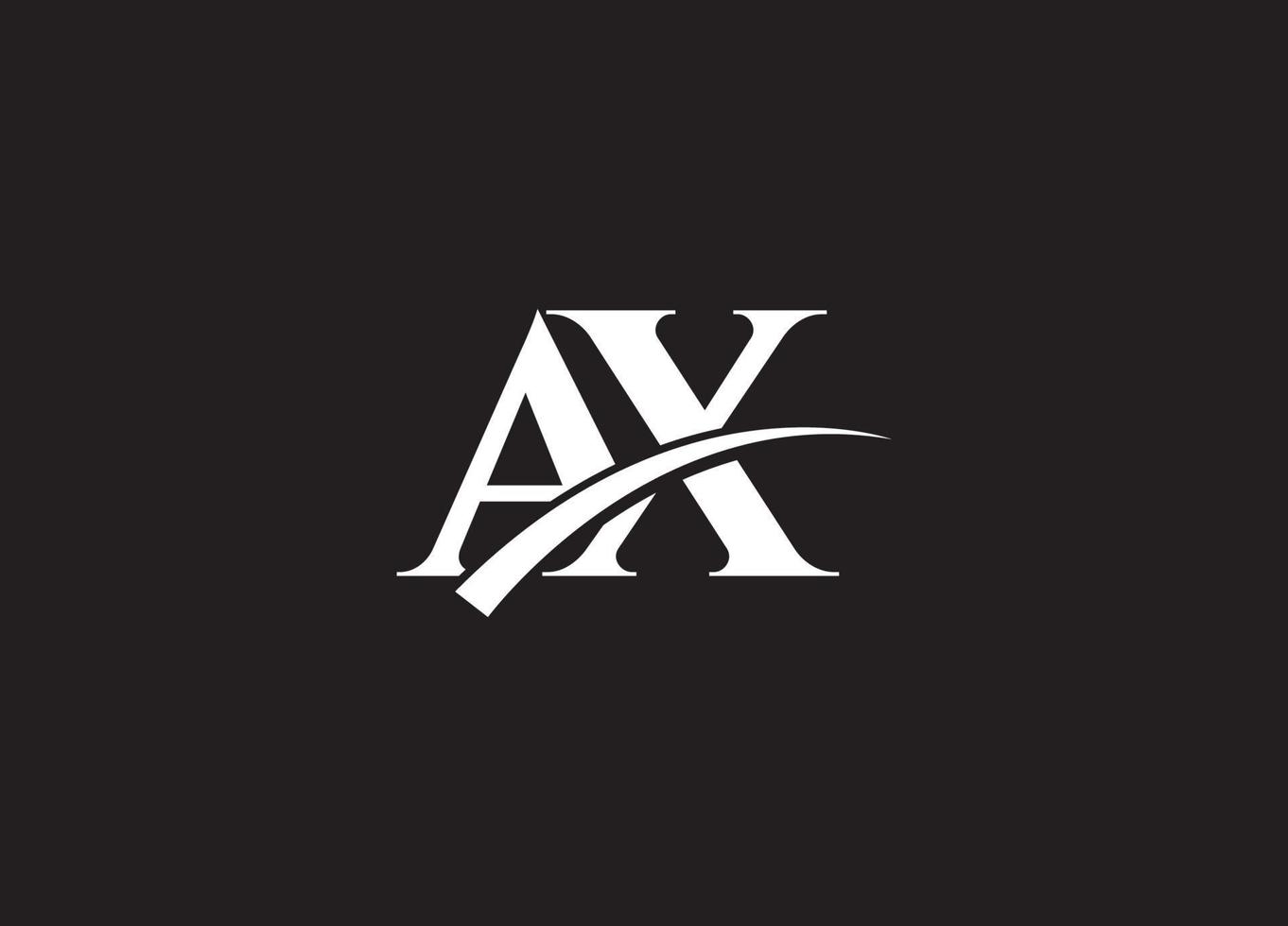 Initial A X minimalist modern logo identity vector