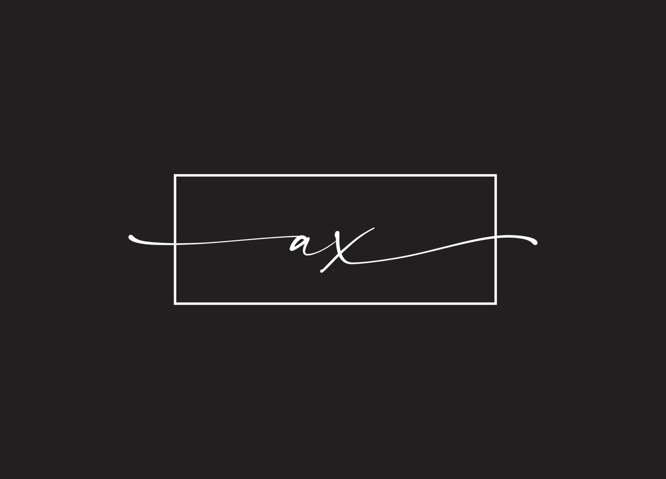 Initial A X minimalist modern logo identity vector