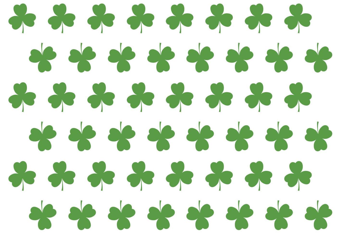 Green shamrock clover leaves.Vector outline illustration and background. vector