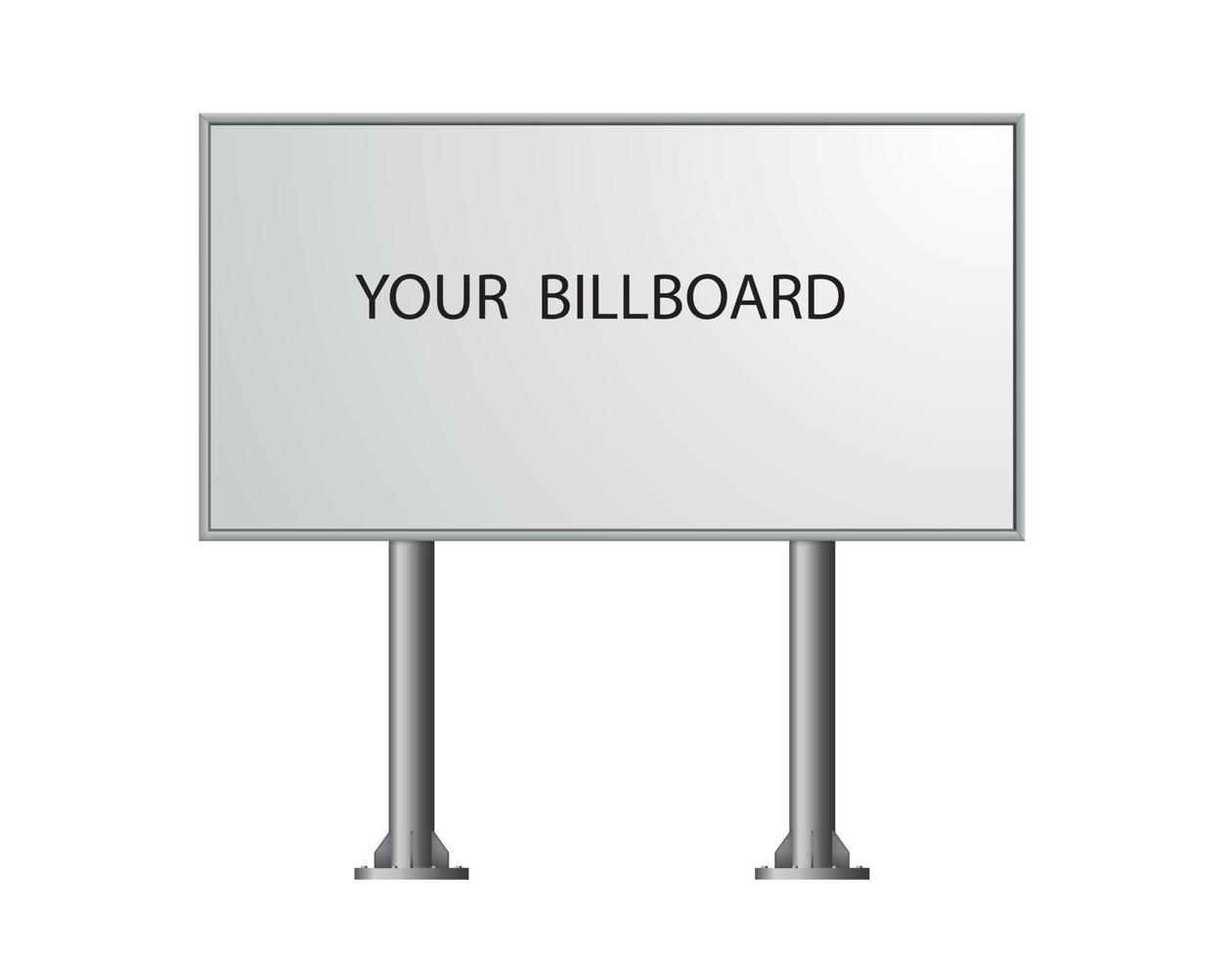 Blank Billboard Isolated. Vector Illustration.