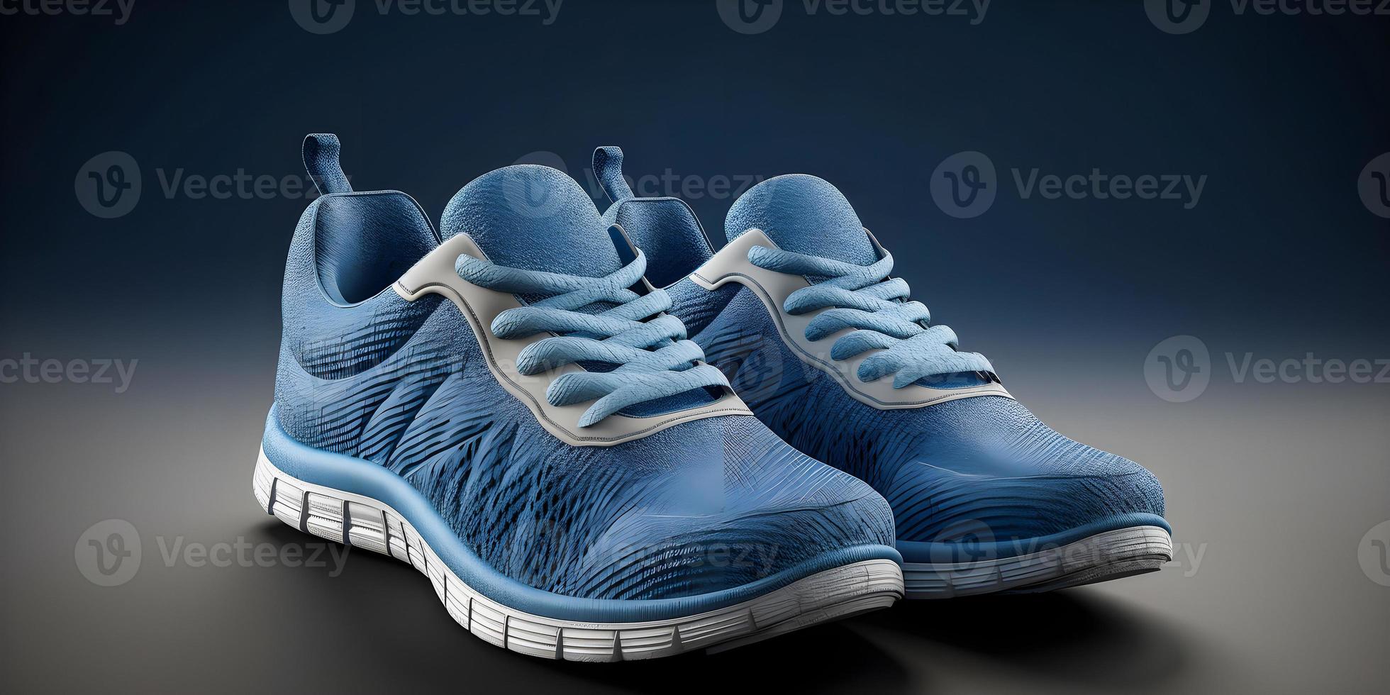 Step up your Style with Zipper Designed Runner Shoes. A UI or UX Approach for Light and Dark Blue Color Options photo