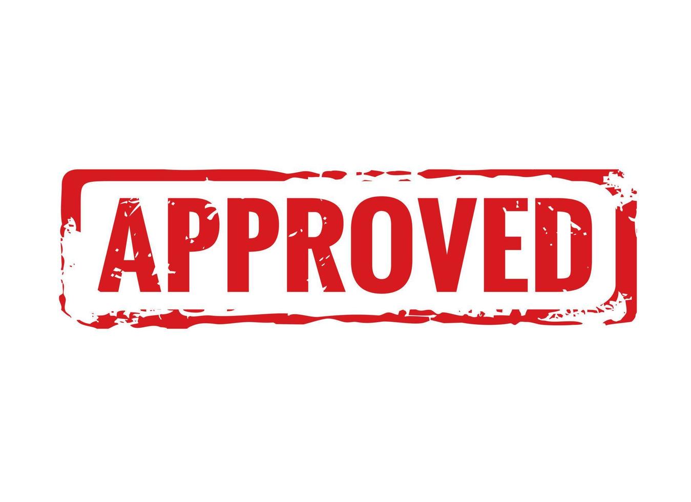 Red stamp and text approved. Vector Illustration.
