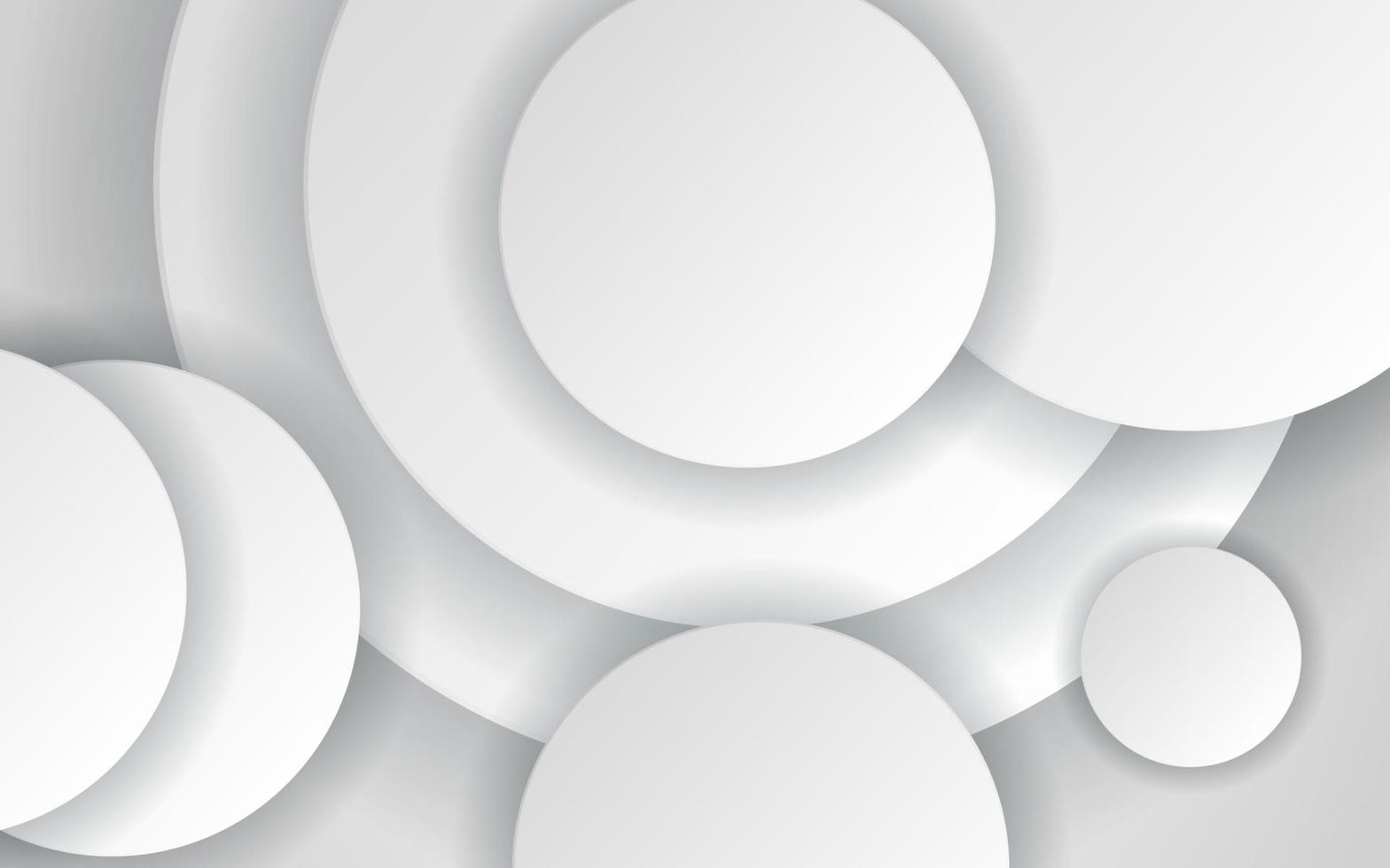 modern dynamic white gray circle shape shadow and light dimension background. eps10 vector