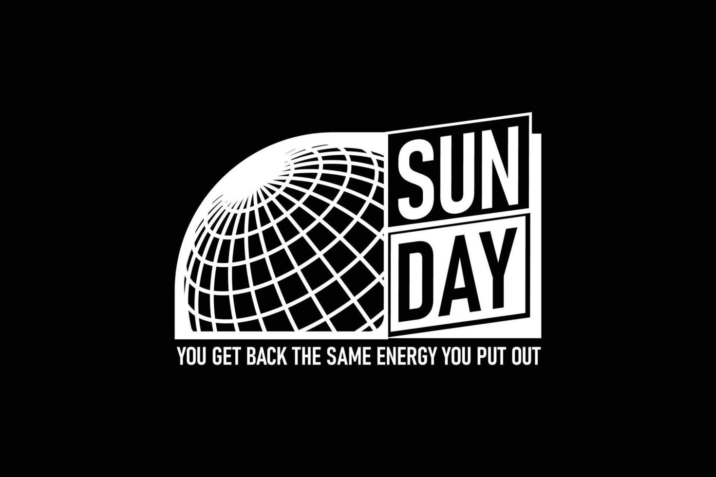 Streetwear design sunday template for clothing brand vector