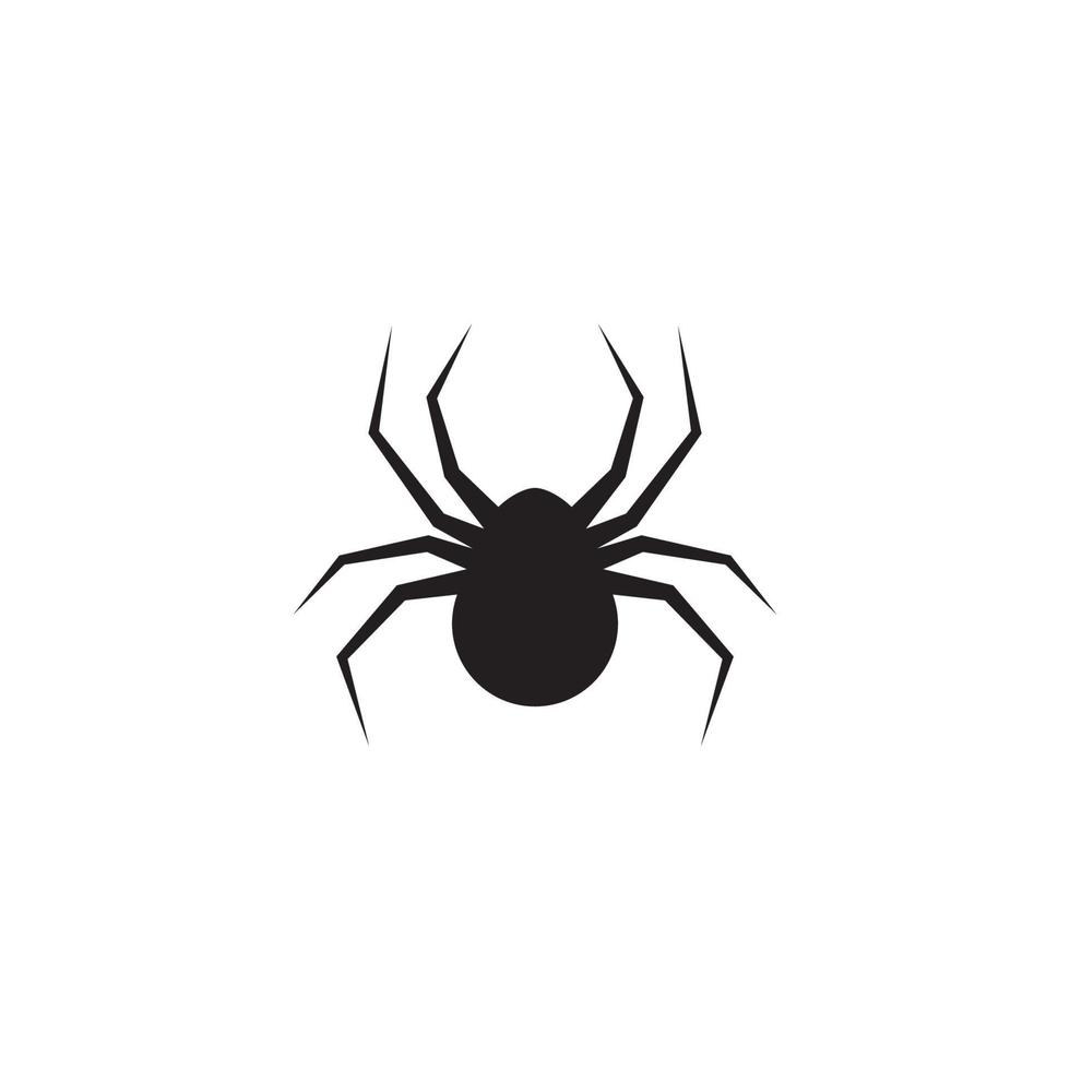 Black Spider logo template vector icon illustration