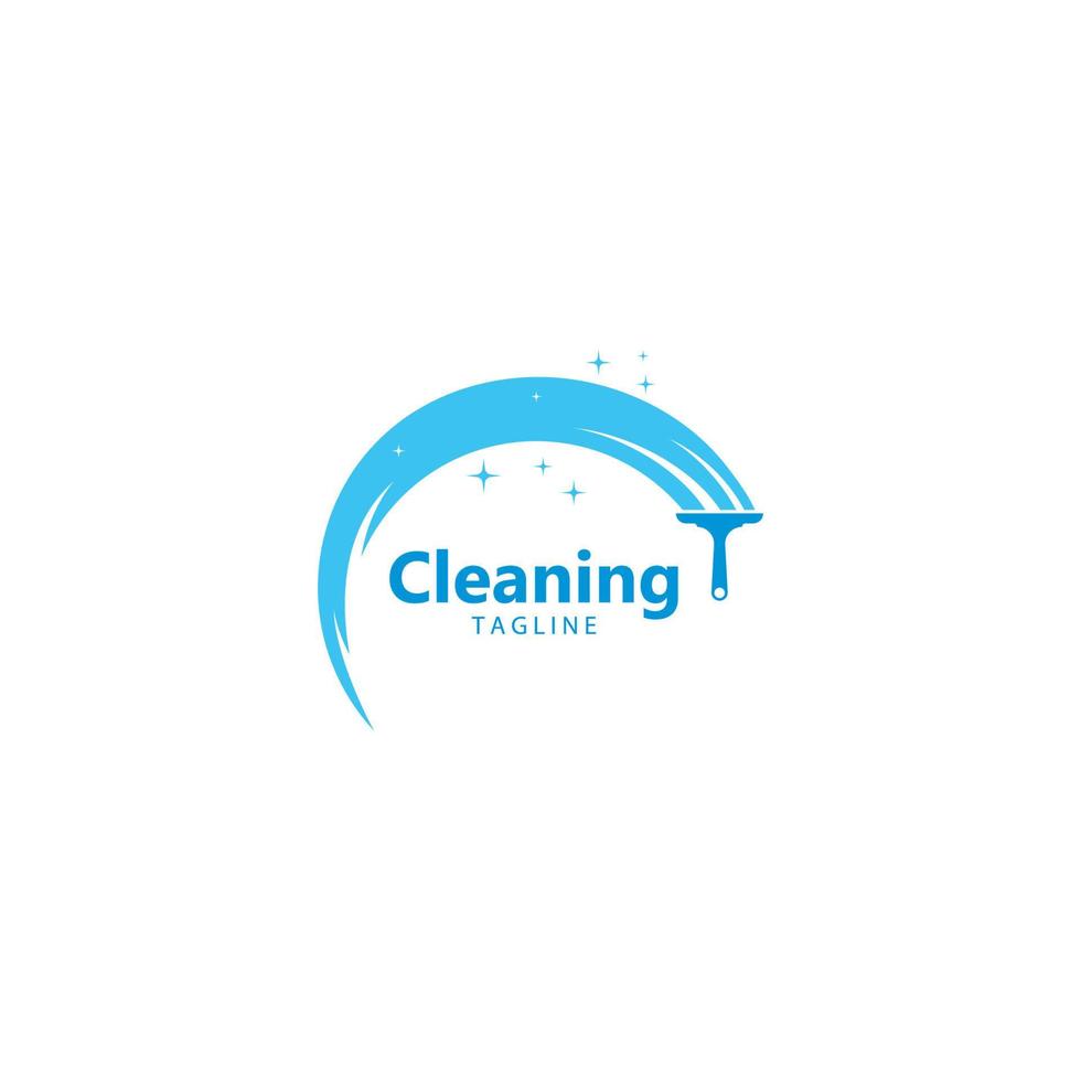 Cleaning service logo vector icon template