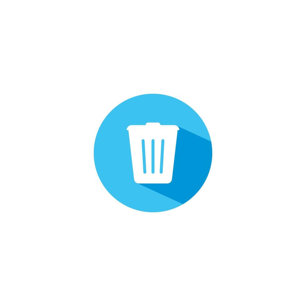 Trash bin logo icon vector template