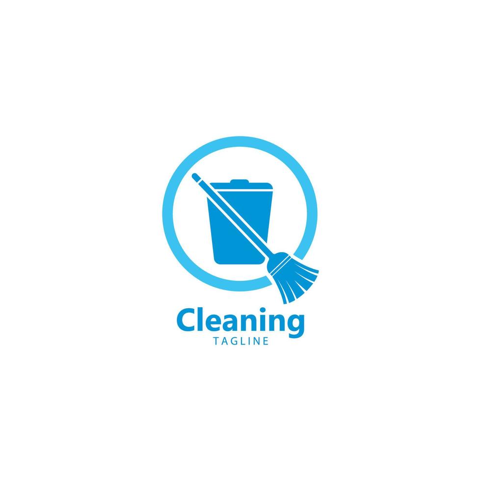 Cleaning service logo vector icon template