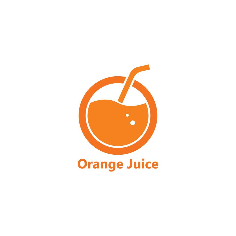 orange juice logo icon vector template