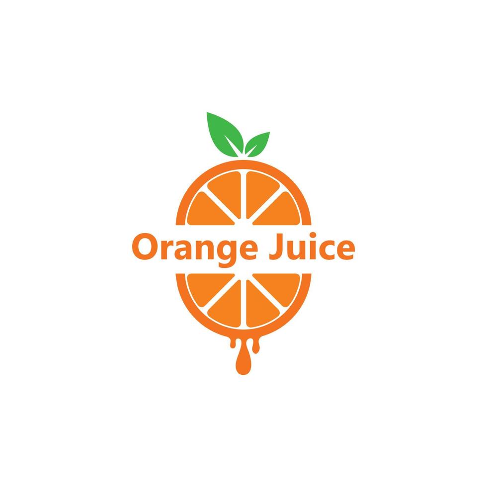 plantilla de vector de icono de logotipo de jugo de naranja