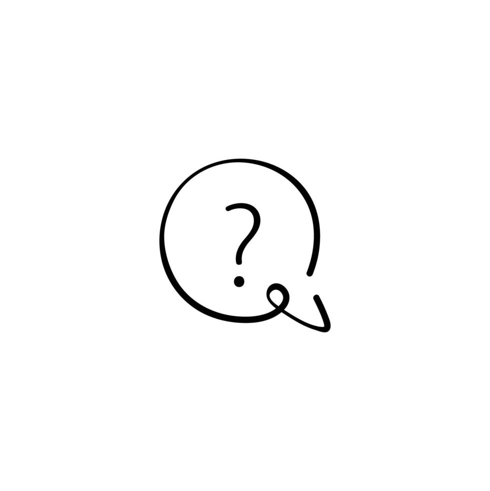 Question Bubble Line Style Icon Design vector