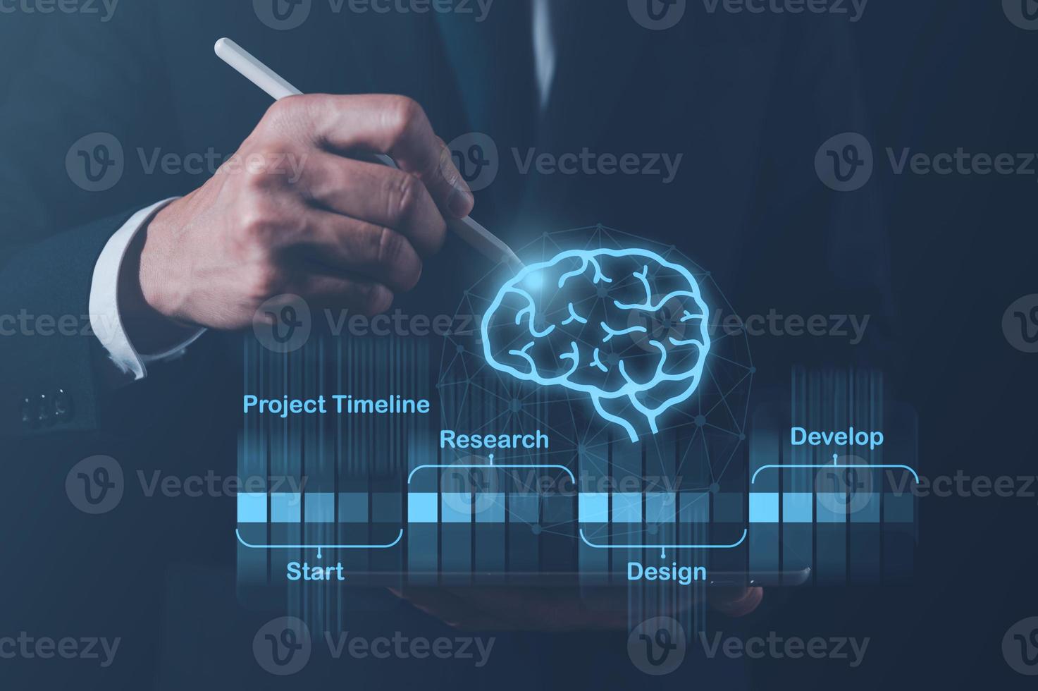 AI project management research and development concept 21696089 Stock