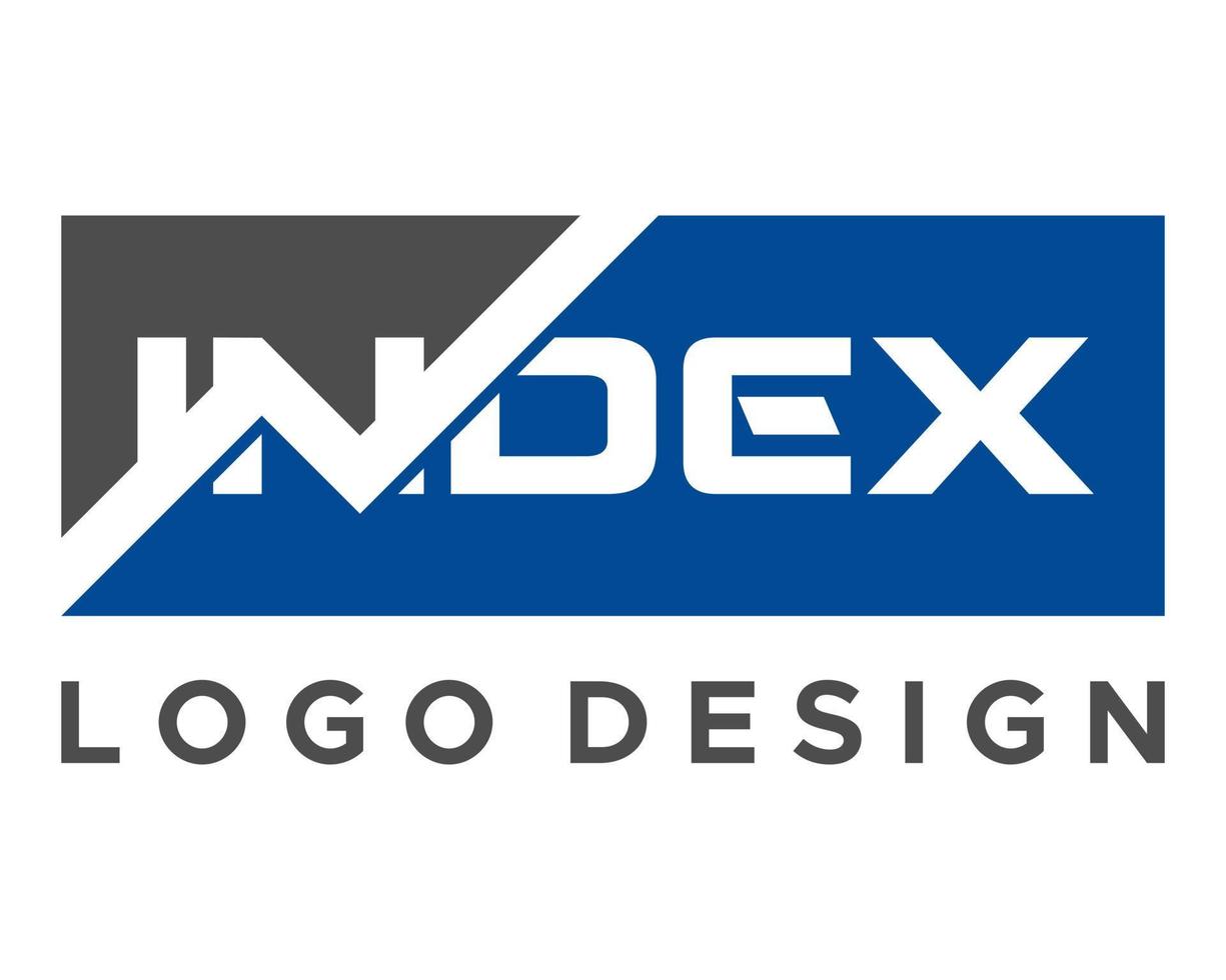 Index graphic wordmark logo design. vector