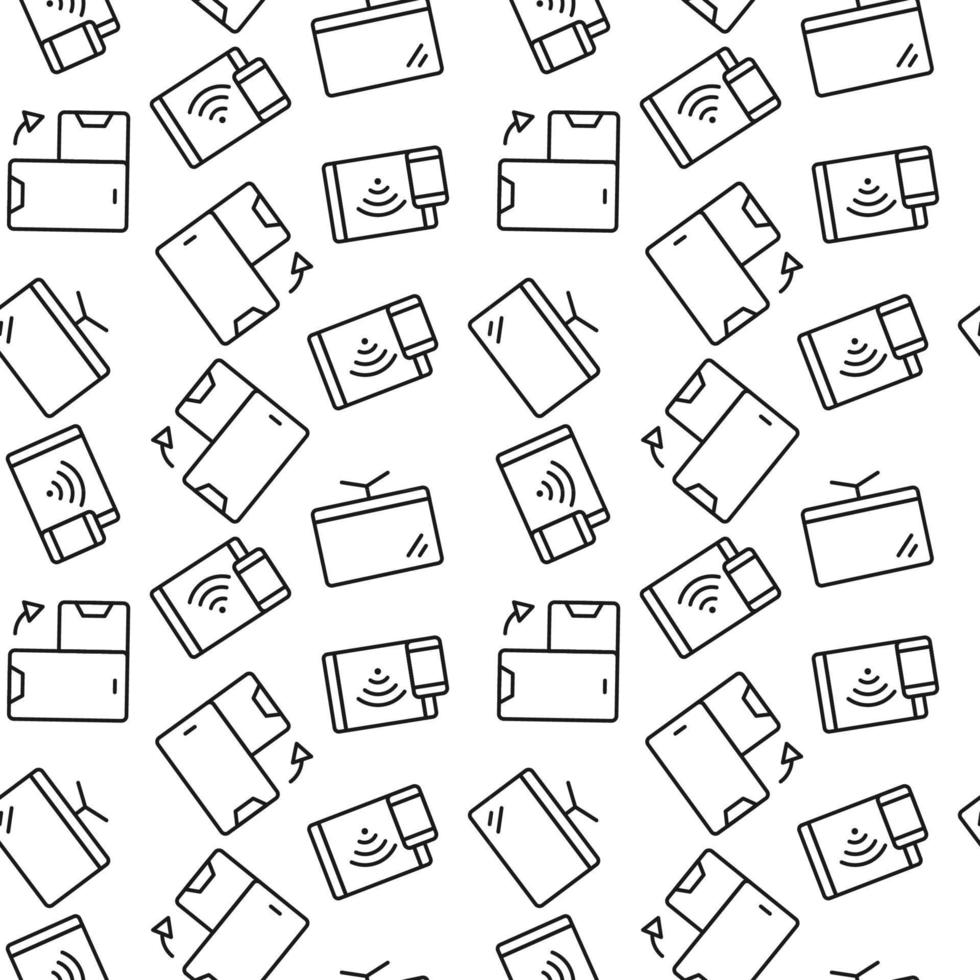 Seamless pattern of TV, smartphone, tablet. Perfect for wallpapers, covers, backgrounds, fabric, textile vector