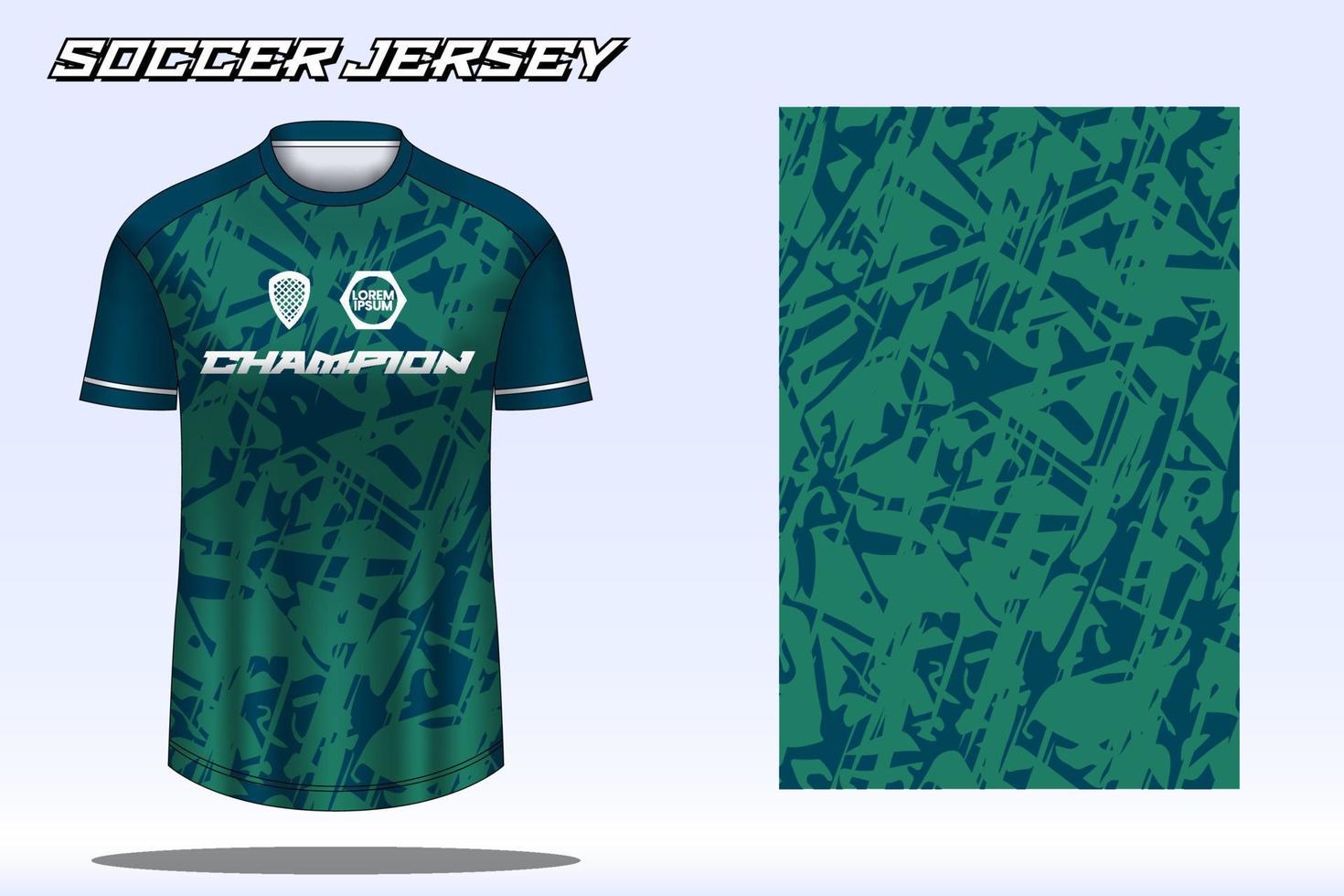 Soccer jersey sport t-shirt design mockup for football club vector