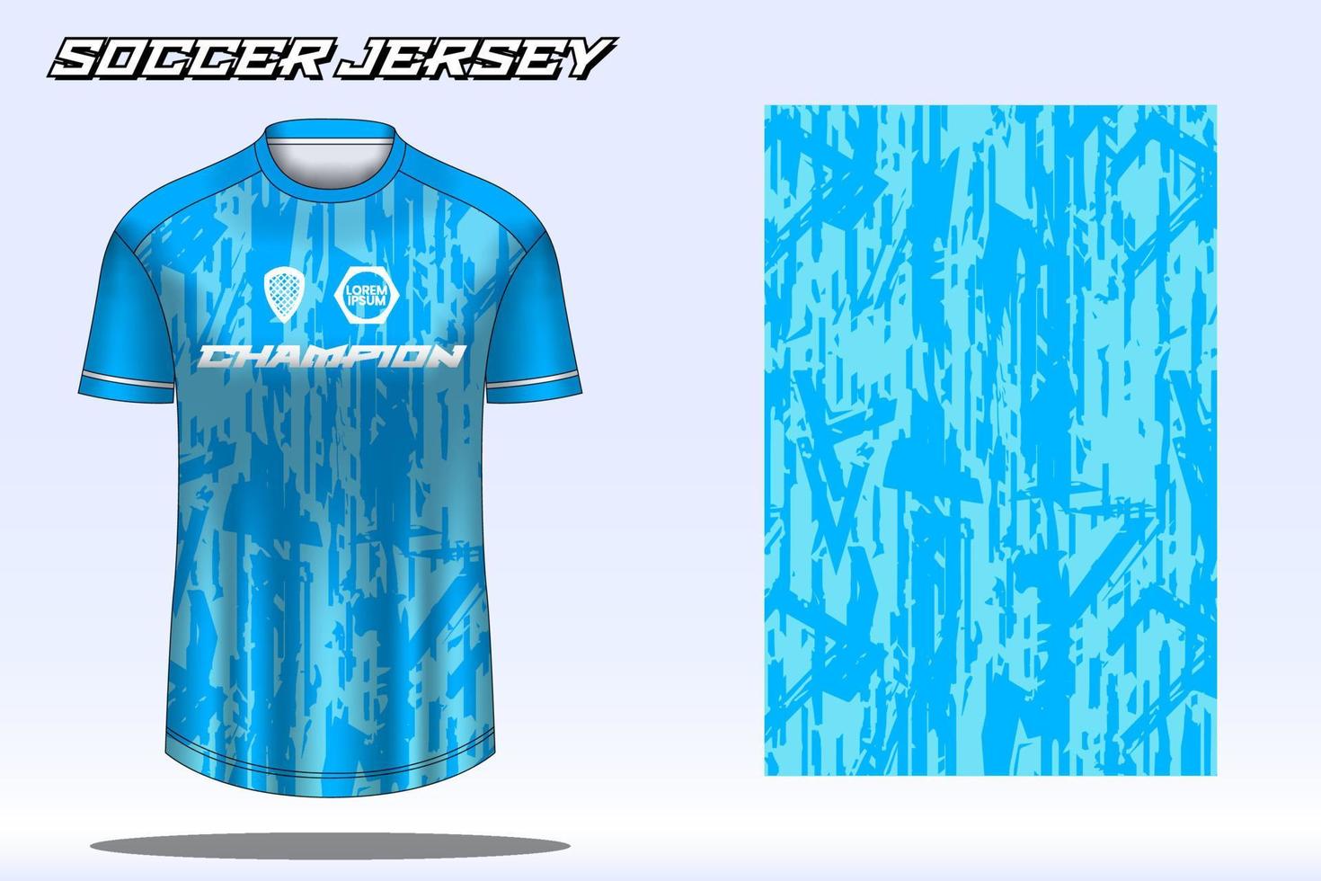 Soccer jersey sport t-shirt design mockup for football club vector