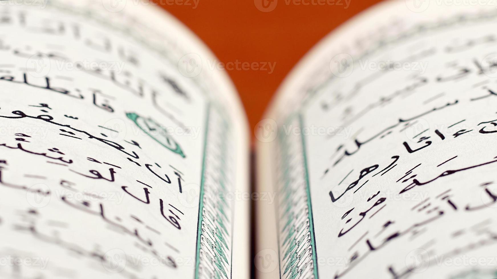 Quran the holy book of muslim religion photo