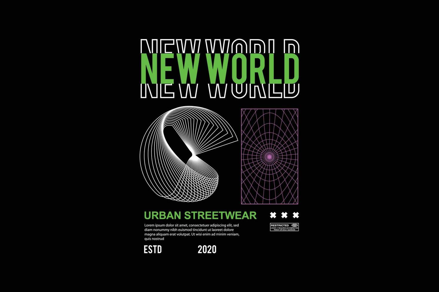 Modern streetwear template design vector