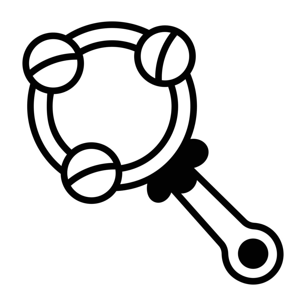 Trendy Ball Rattle vector