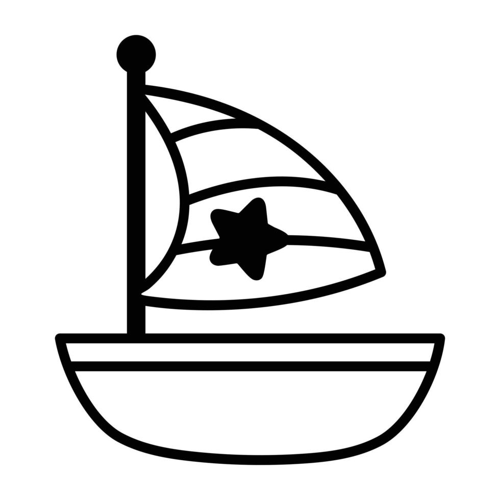 Trendy Boat Toy vector