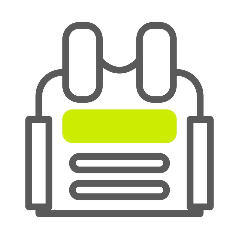 armor icon duotone style grey vibrant green colour military illustration vector army element and symbol perfect.