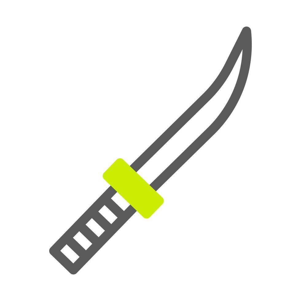 sword icon duotone style grey vibrant green colour military illustration vector army element and symbol perfect.