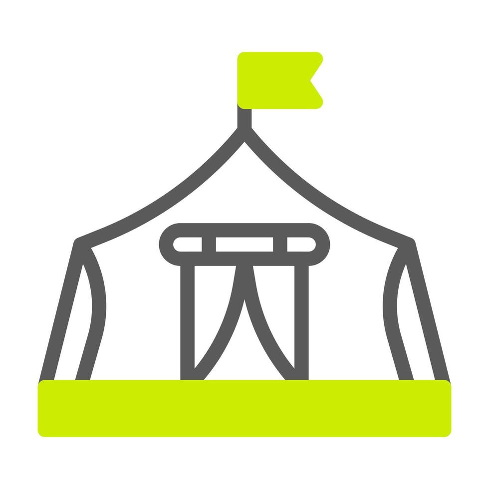 tent icon duotone style grey vibrant green colour military illustration vector army element and symbol perfect.