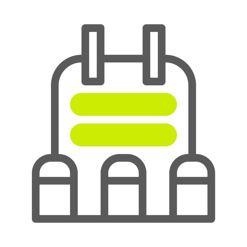 armor icon duotone style grey vibrant green colour military illustration vector army element and symbol perfect.