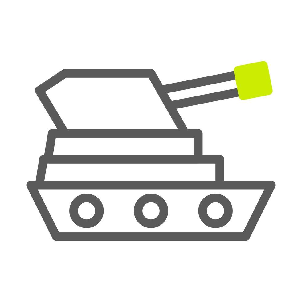 tank icon duotone style grey vibrant green colour military illustration vector army element and symbol perfect.