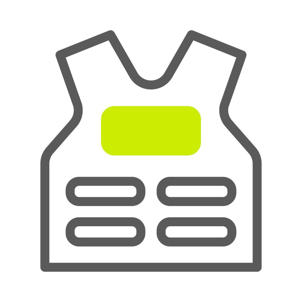 armor icon duotone style grey vibrant green colour military illustration vector army element and symbol perfect.