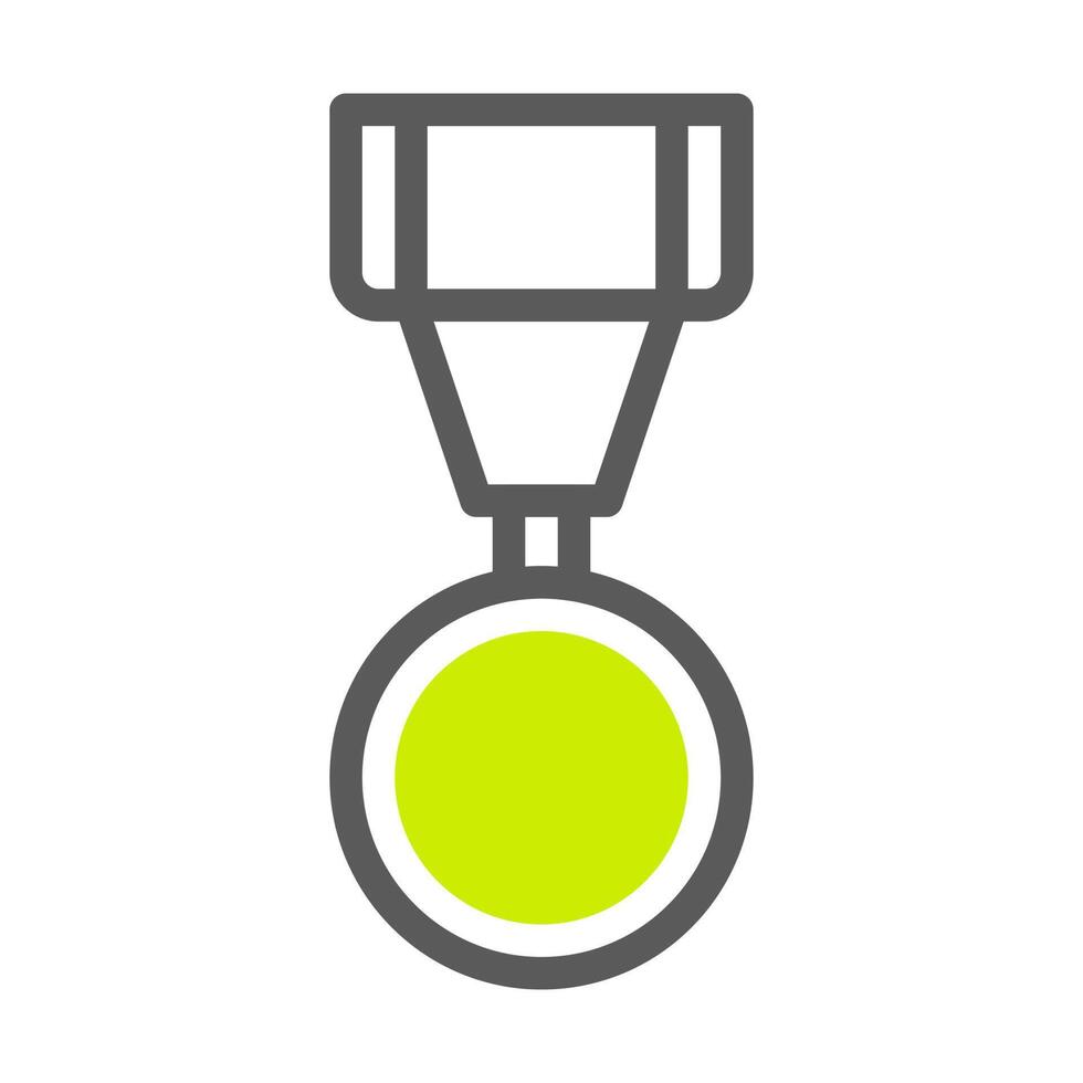medal icon duotone style grey vibrant green colour military illustration vector army element and symbol perfect.