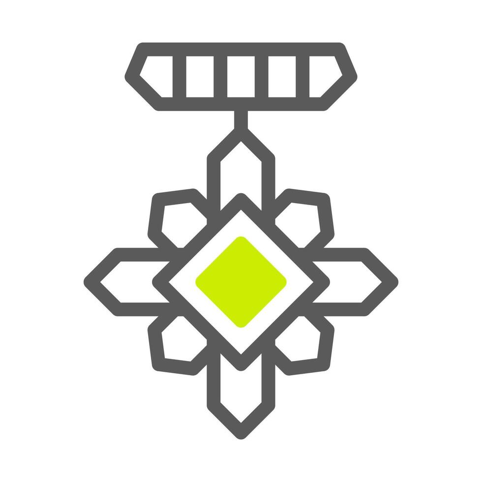 medal icon duotone style grey vibrant green colour military illustration vector army element and symbol perfect.