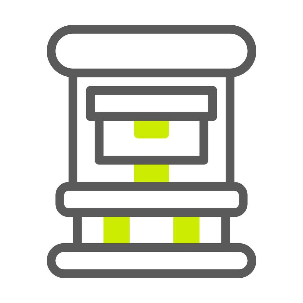 backpack icon duotone style grey vibrant green colour military illustration vector army element and symbol perfect.