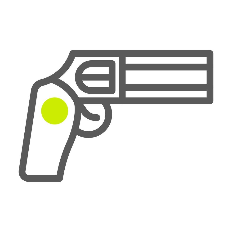 pistola icono duotono estilo gris vibrante verde color militar ilustración vector Ejército elemento y símbolo Perfecto.