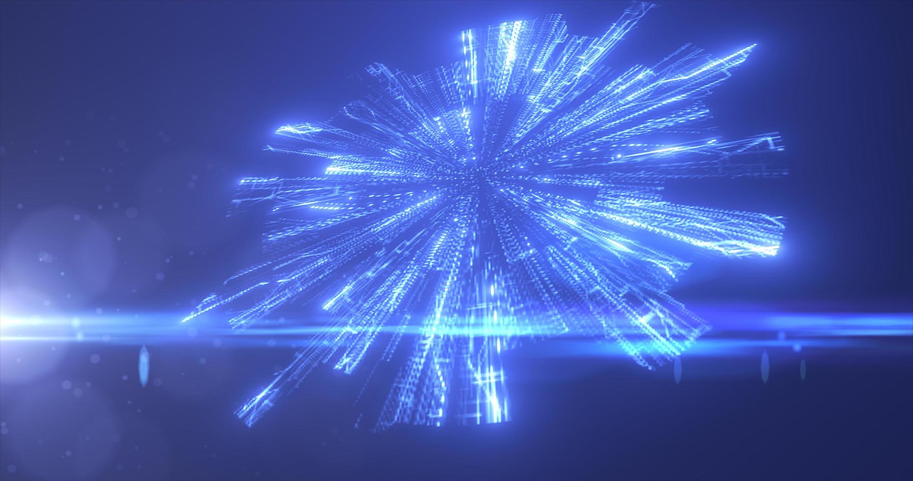 Abstract blue glowing circle energy futuristic computer digital hi-tech swirling abstract background photo