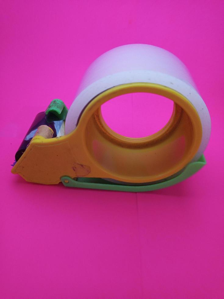 duck tape isolated with pink background photo