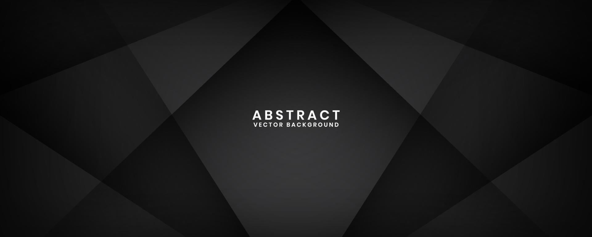3D black geometric abstract background overlap layer on dark space with cutout effect decoration. Minimalist graphic design element future style concept for banner, flyer, card, cover, or brochure vector
