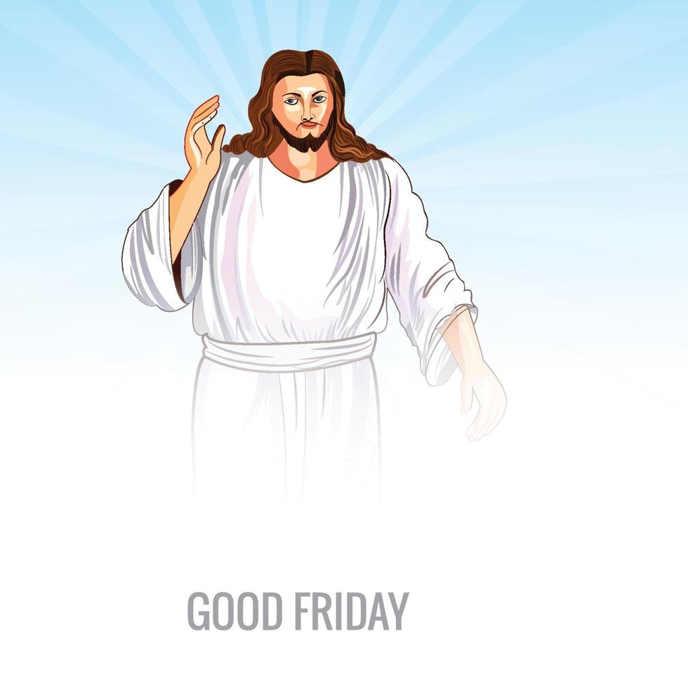 Good friday with jesus christ the son of god card background vector