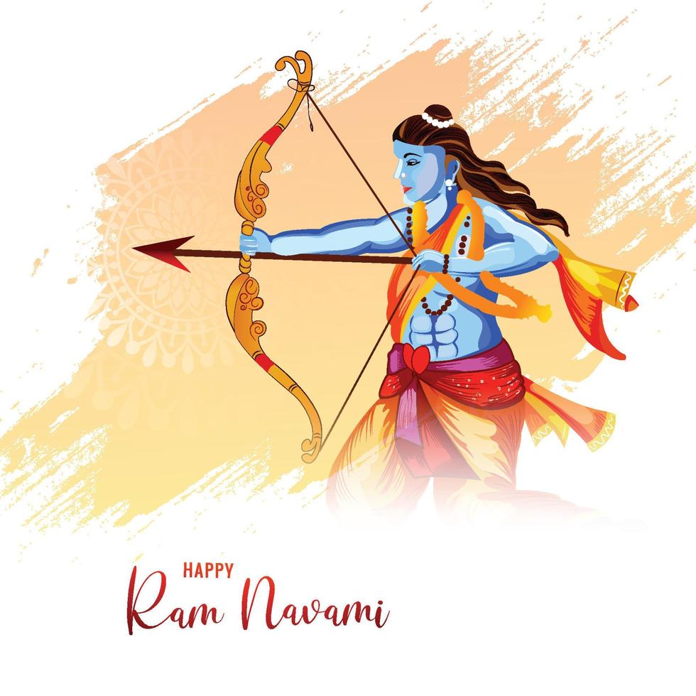 Lord shree ram navami festival wishes card background 21697599 ...