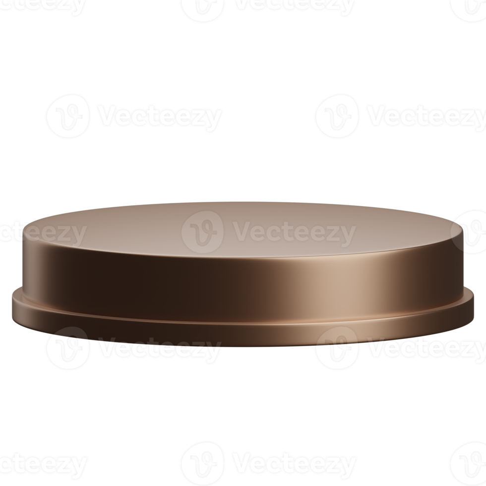 3d render of empty gold luxury podium product display element png