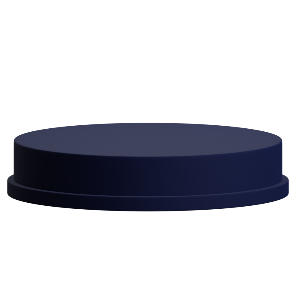 3d render of empty blue luxury podium product display element png