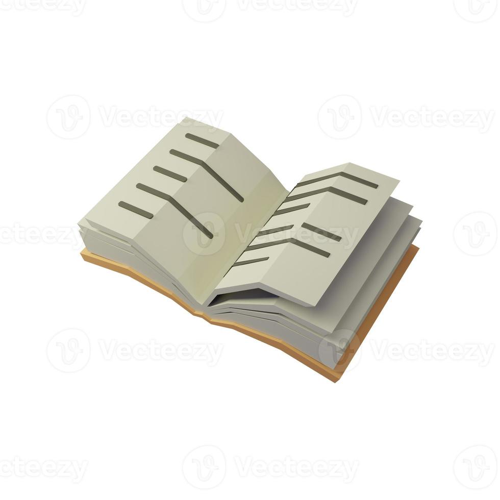 3d Book render isolated Background photo