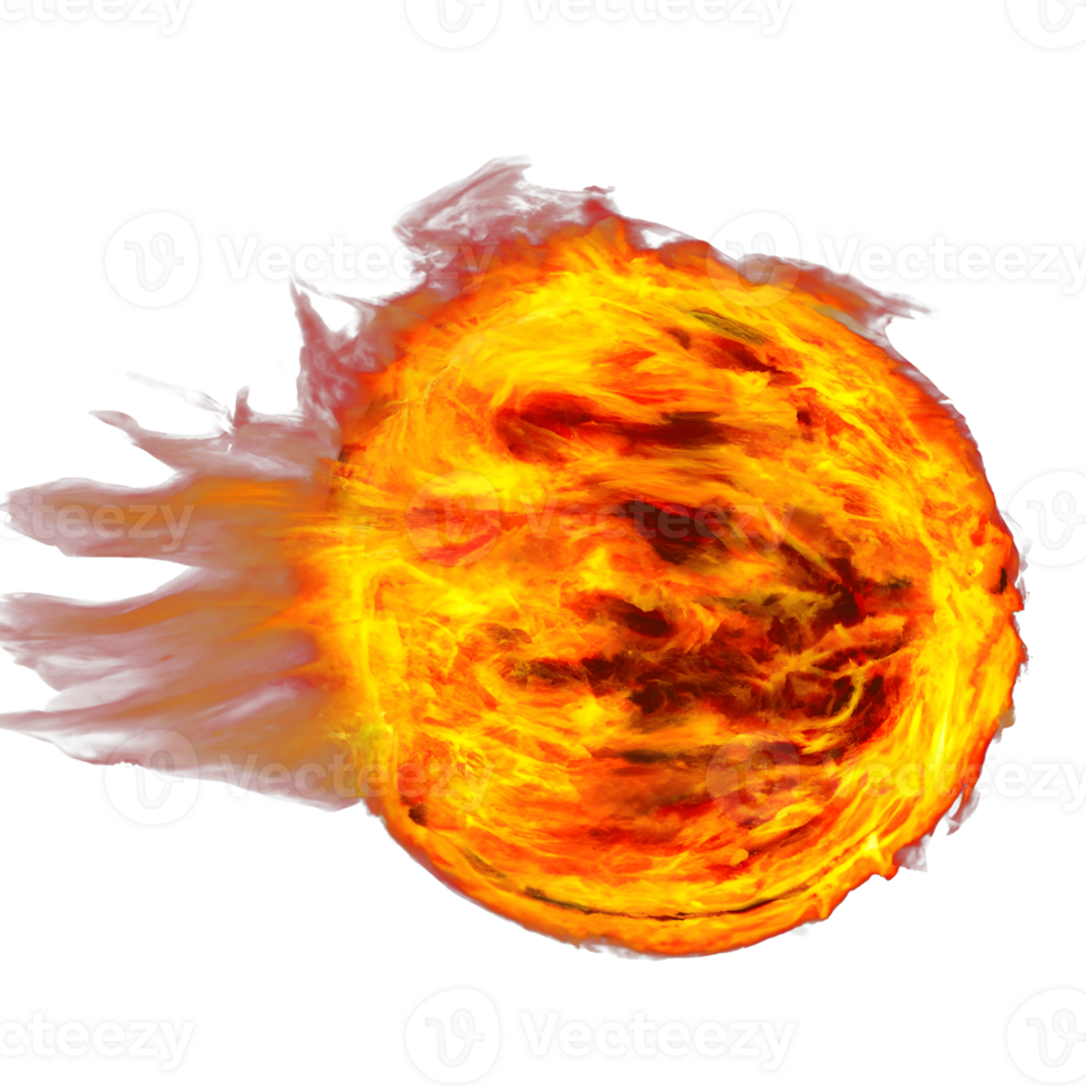 ball of fire. glowing magma sphere. fireball. large sphere of red energy. fantasy game spell icon. . png