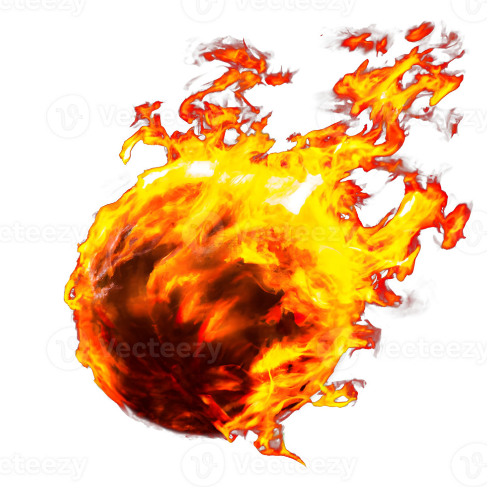 ball of fire. glowing magma sphere. fireball. large sphere of red energy. fantasy game spell icon. . png