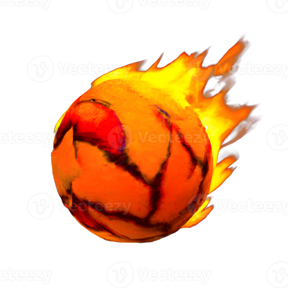 ball of fire. glowing magma sphere. fireball. large sphere of red energy. fantasy game spell icon. . png