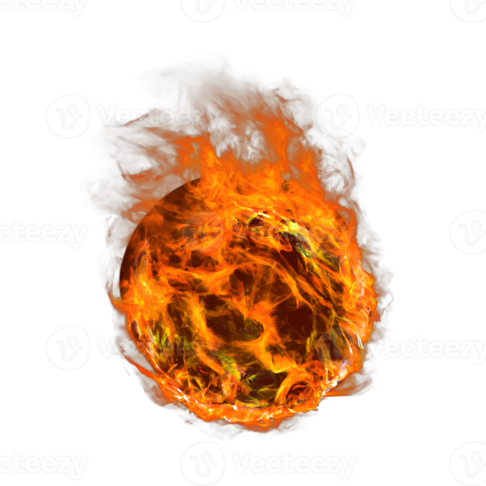 ball of fire. glowing magma sphere. fireball. large sphere of red energy. fantasy game spell icon. . png